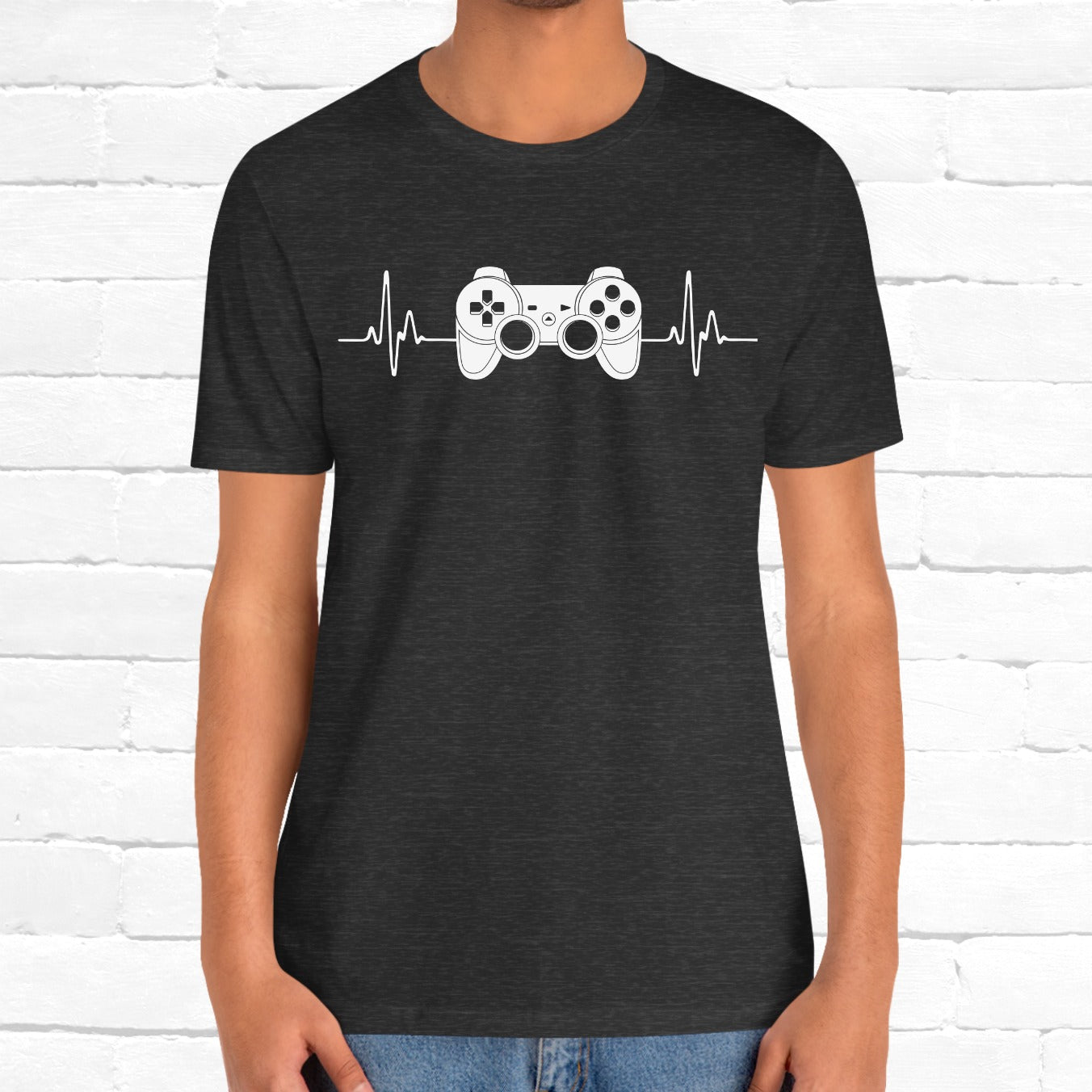 Heartbeat Gaming Game Controller Unisex Hiking T-Shirt