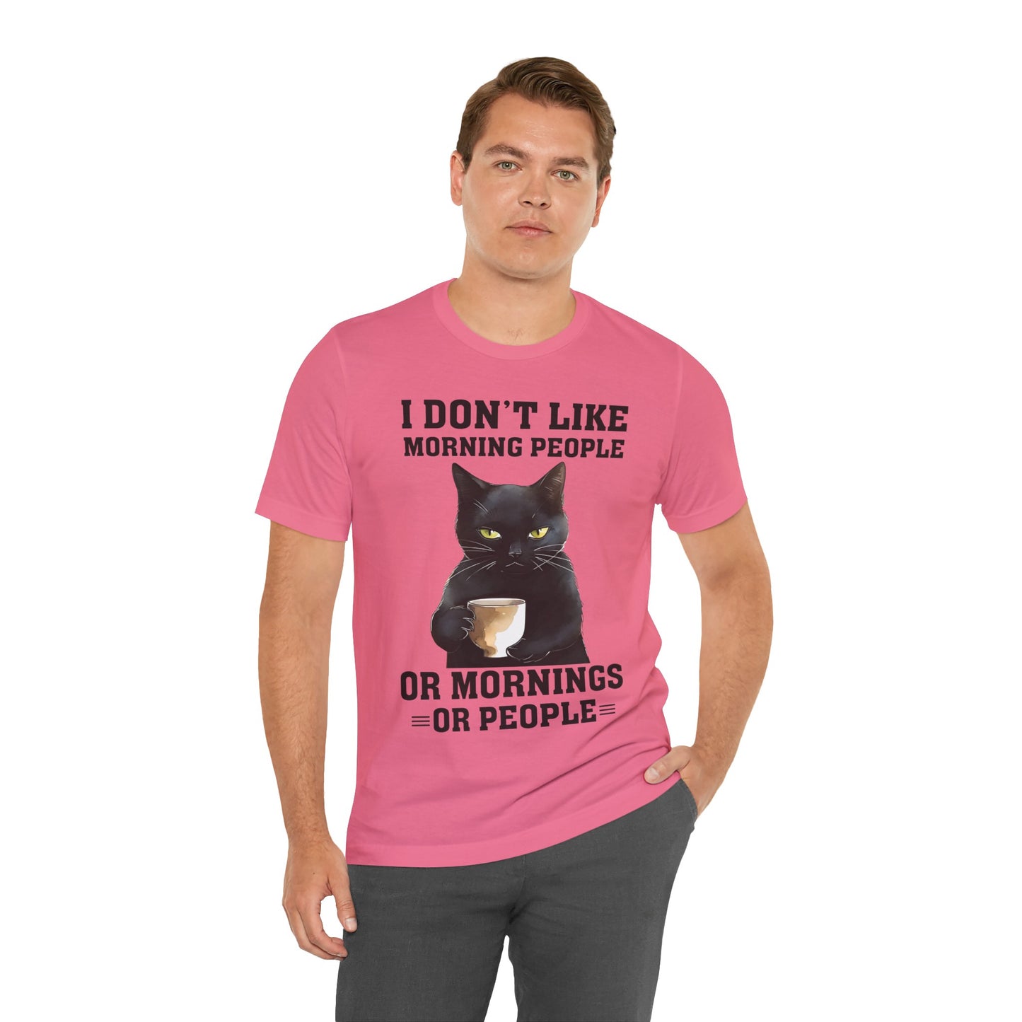 I Don't Like Morning People Or Mornings Or People Grumpy Cat Funny Unisex T-shirt