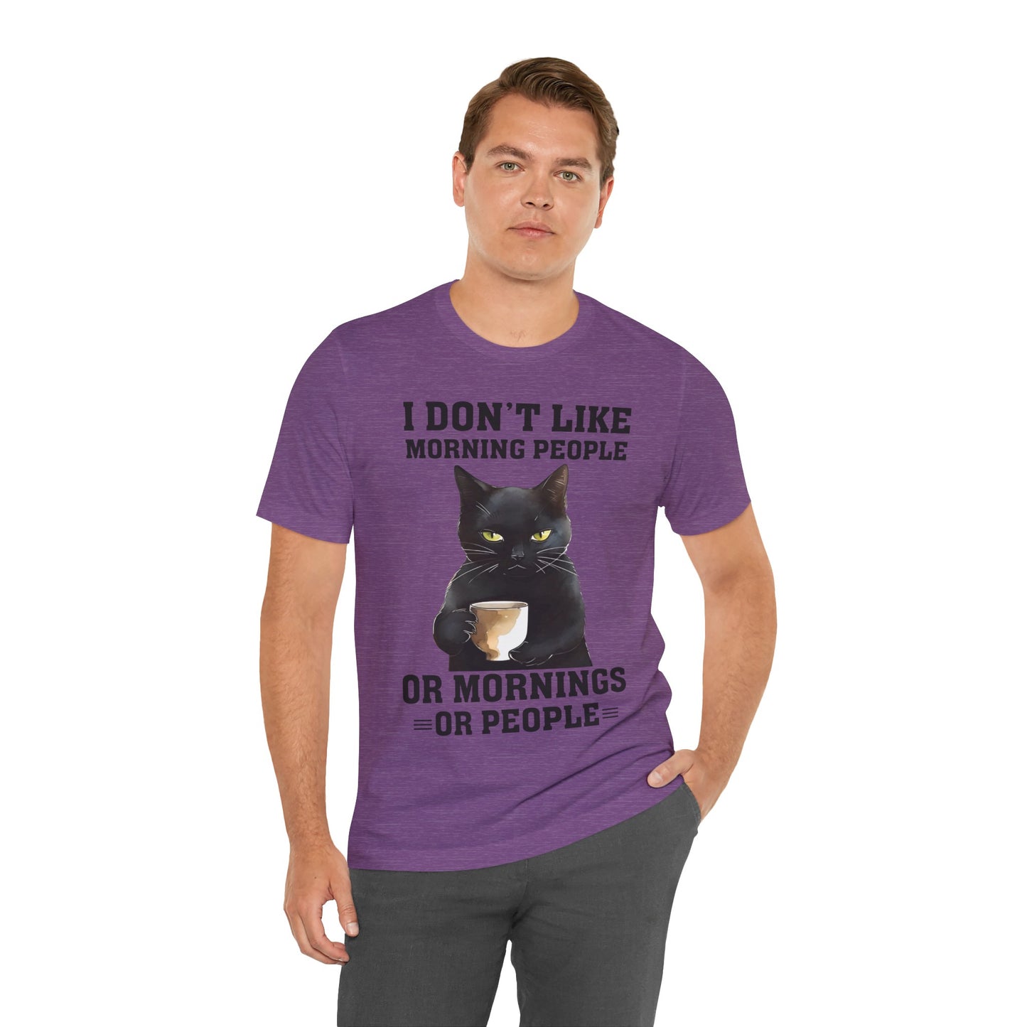 I Don't Like Morning People Or Mornings Or People Grumpy Cat Funny Unisex T-shirt