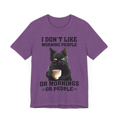 I Don't Like Morning People Or Mornings Or People Grumpy Cat Funny Unisex T-shirt
