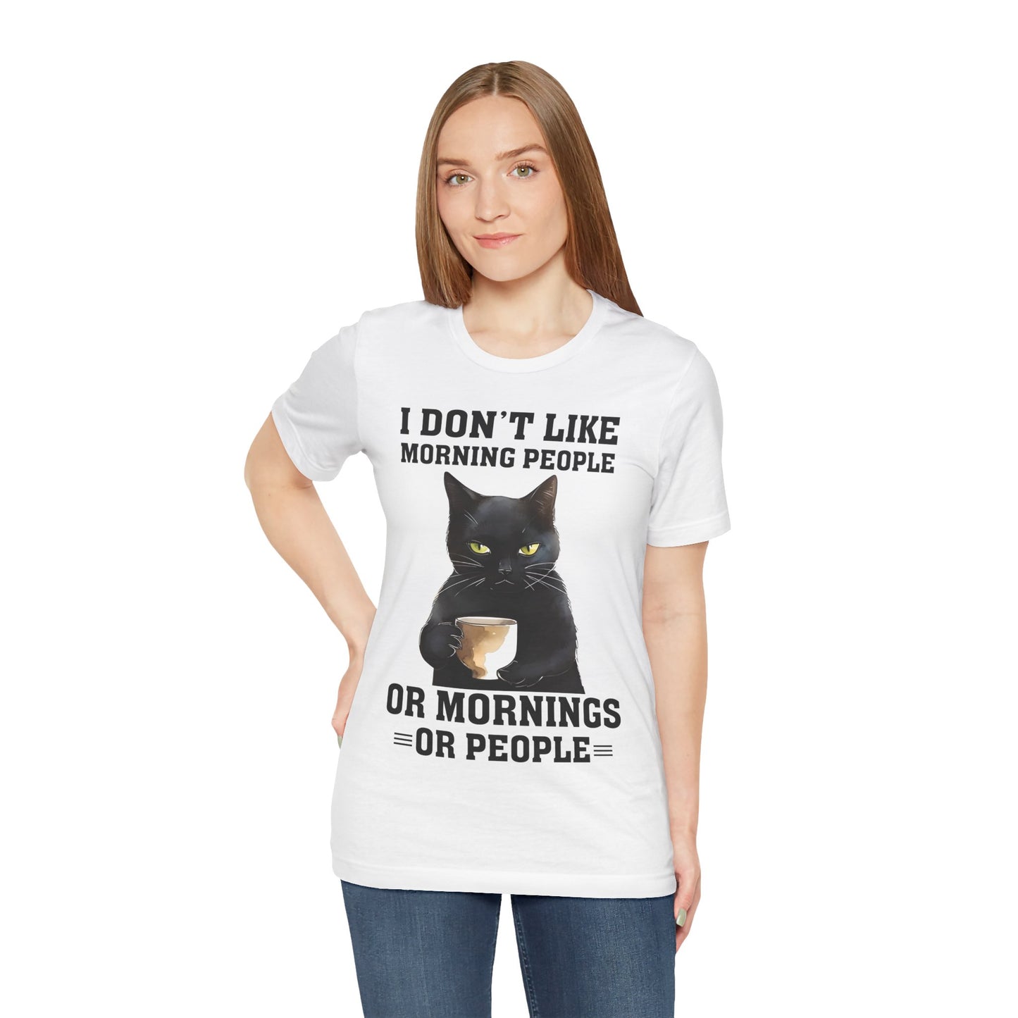 I Don't Like Morning People Or Mornings Or People Grumpy Cat Funny Unisex T-shirt