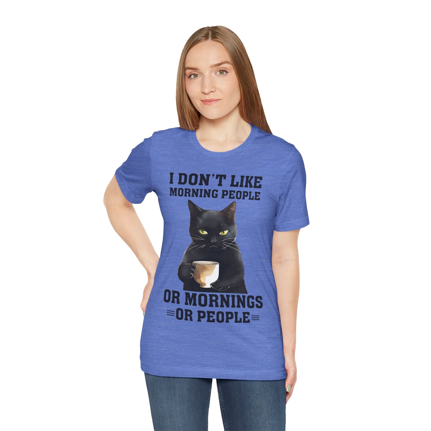 I Don't Like Morning People Or Mornings Or People Grumpy Cat Funny Unisex T-shirt