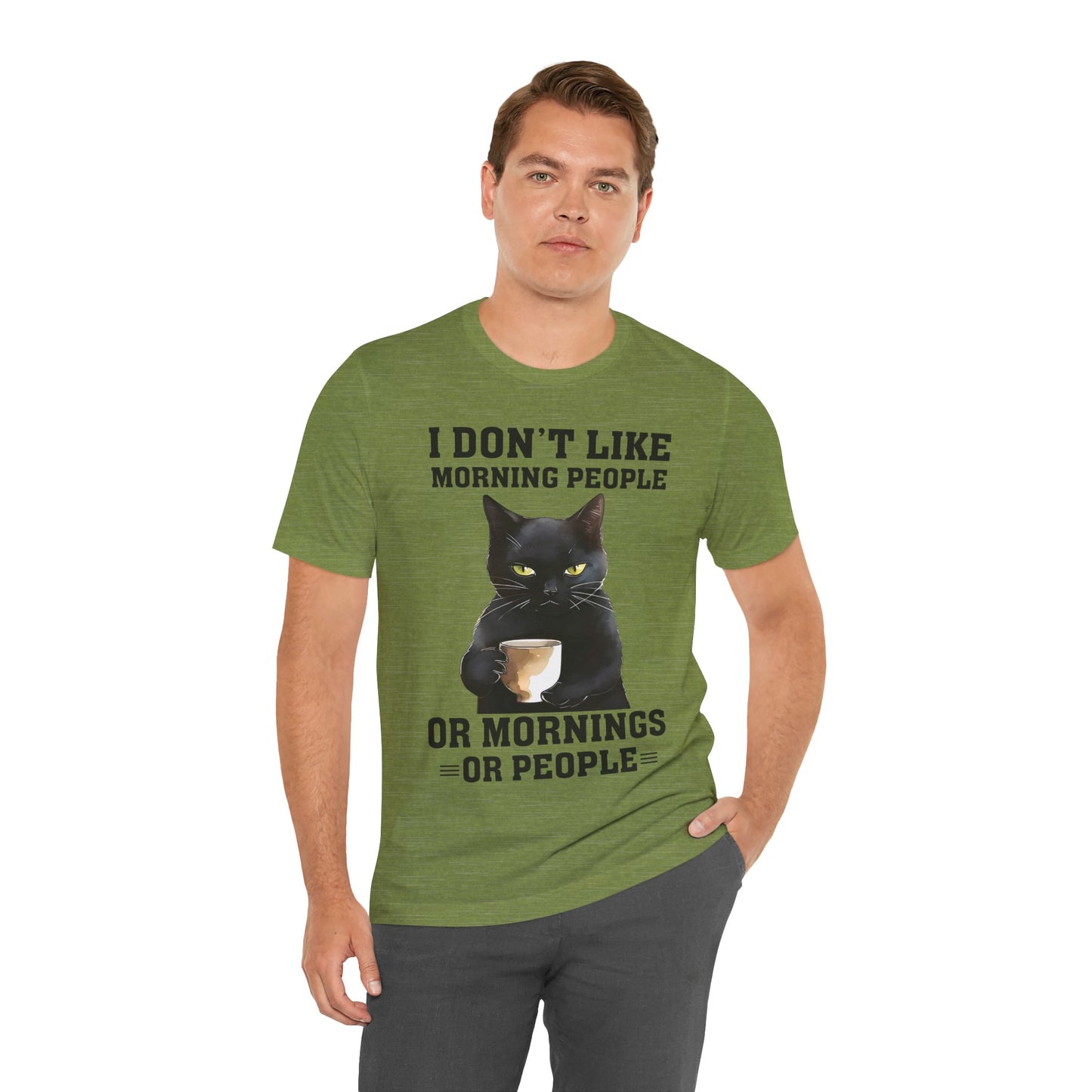 I Don't Like Morning People Or Mornings Or People Grumpy Cat Funny Unisex T-shirt