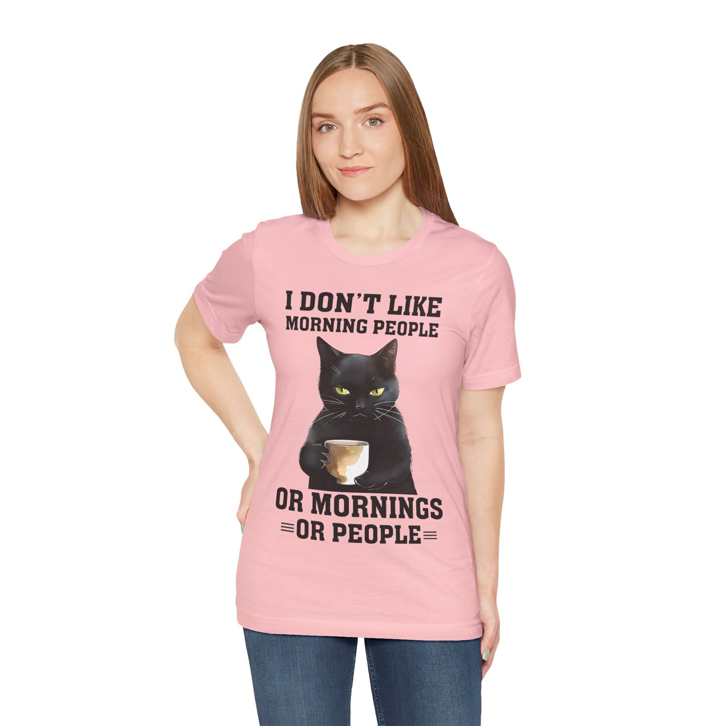 I Don't Like Morning People Or Mornings Or People Grumpy Cat Funny Unisex T-shirt