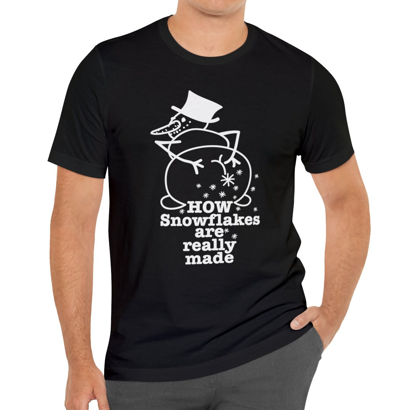 How Snowflakes Are Really Made Crude Humor Graphic T-shirt