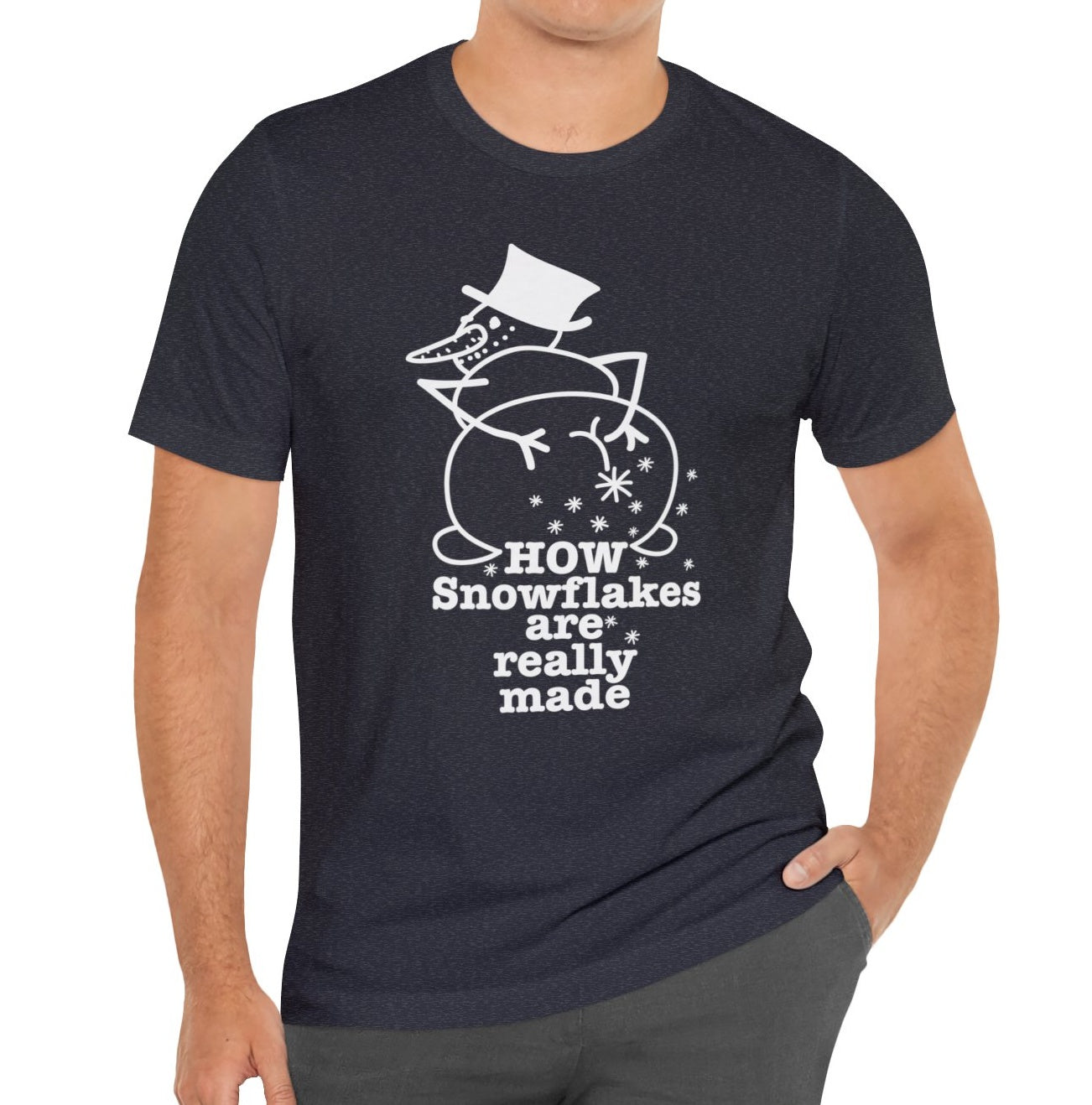 How Snowflakes Are Really Made Crude Humor Graphic T-shirt