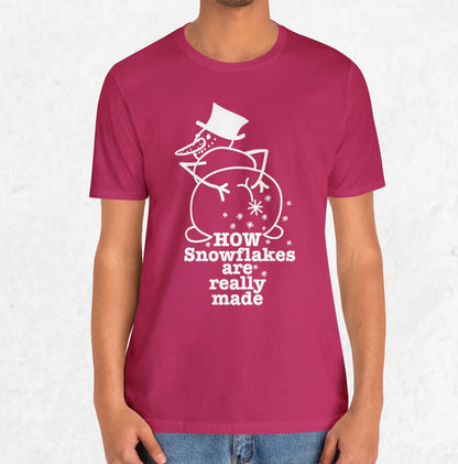 How Snowflakes Are Really Made Crude Humor Graphic T-shirt