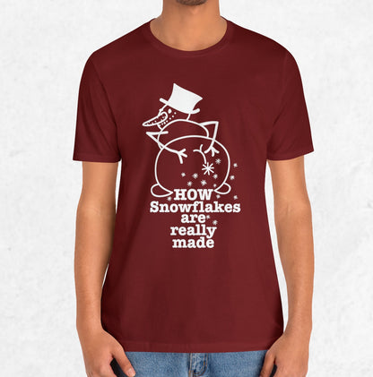 How Snowflakes Are Really Made Crude Humor Graphic T-shirt