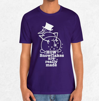 How Snowflakes Are Really Made Crude Humor Graphic T-shirt