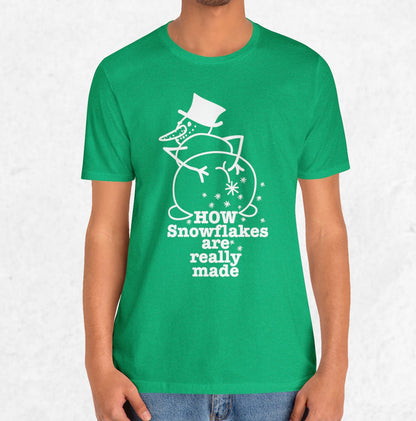 How Snowflakes Are Really Made Crude Humor Graphic T-shirt