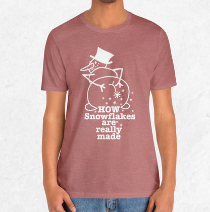 How Snowflakes Are Really Made Crude Humor Graphic T-shirt