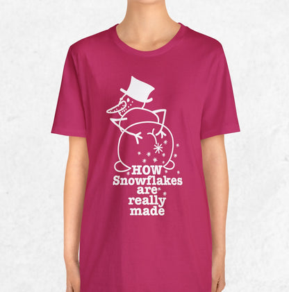 How Snowflakes Are Really Made Crude Humor Graphic T-shirt