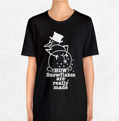 How Snowflakes Are Really Made Crude Humor Graphic T-shirt