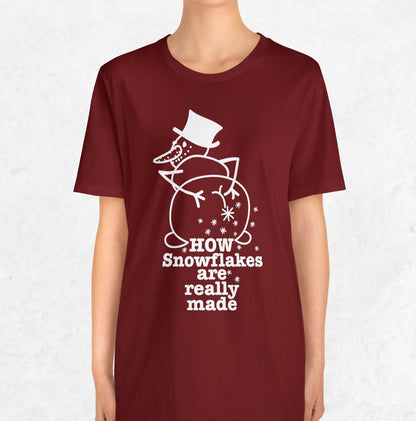 How Snowflakes Are Really Made Crude Humor Graphic T-shirt