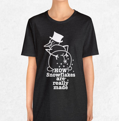 How Snowflakes Are Really Made Crude Humor Graphic T-shirt
