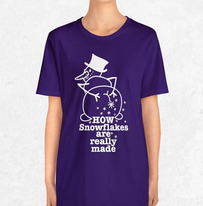 How Snowflakes Are Really Made Crude Humor Graphic T-shirt