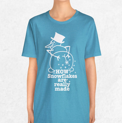 How Snowflakes Are Really Made Crude Humor Graphic T-shirt