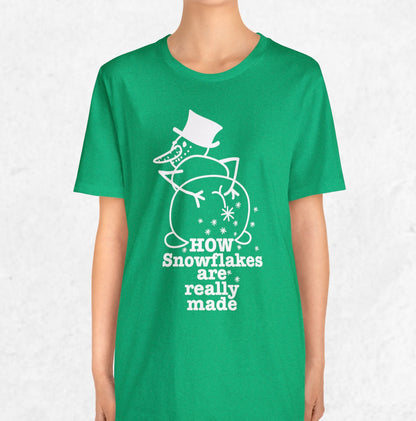 How Snowflakes Are Really Made Crude Humor Graphic T-shirt