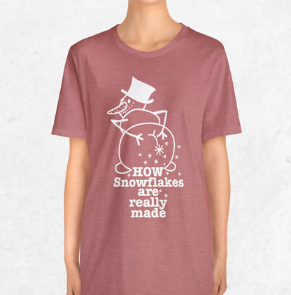 How Snowflakes Are Really Made Crude Humor Graphic T-shirt
