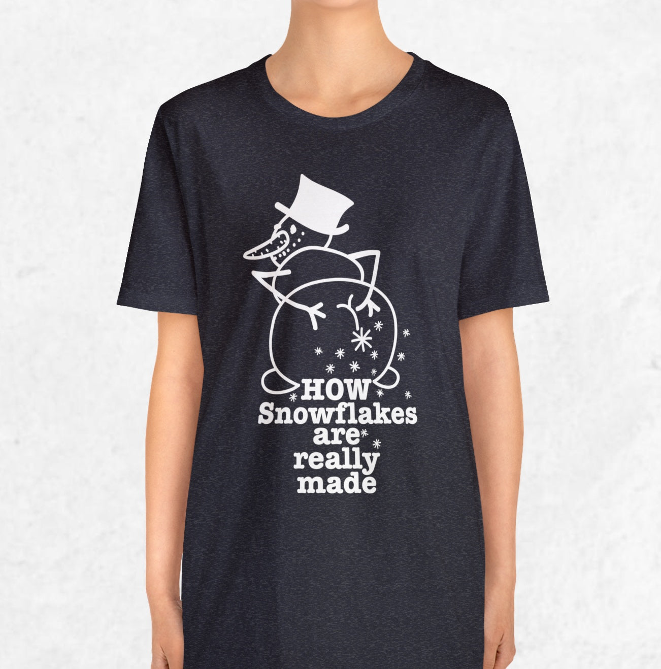 How Snowflakes Are Really Made Crude Humor Graphic T-shirt