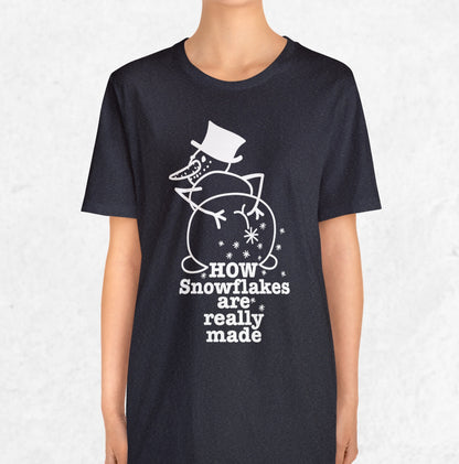 How Snowflakes Are Really Made Crude Humor Graphic T-shirt
