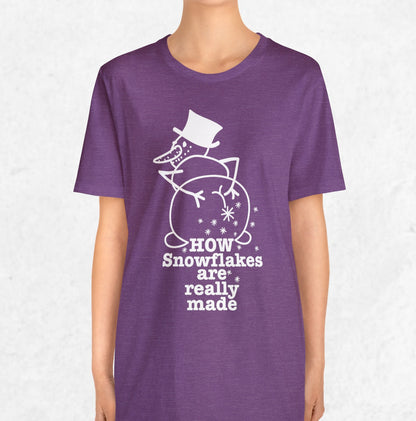 How Snowflakes Are Really Made Crude Humor Graphic T-shirt
