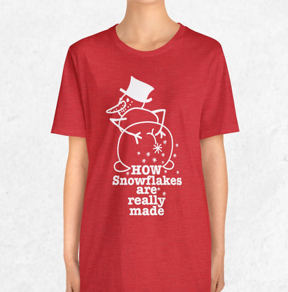 How Snowflakes Are Really Made Crude Humor Graphic T-shirt