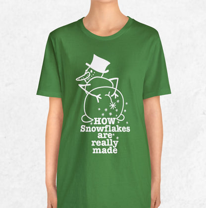 How Snowflakes Are Really Made Crude Humor Graphic T-shirt