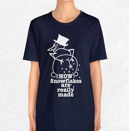 How Snowflakes Are Really Made Crude Humor Graphic T-shirt