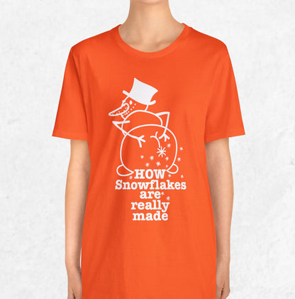 How Snowflakes Are Really Made Crude Humor Graphic T-shirt