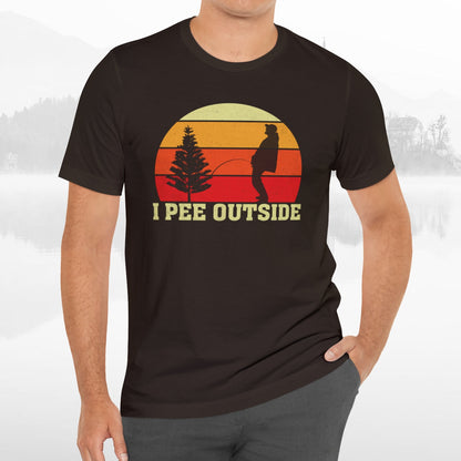 I Pee Outside Funny Crude Humor Camping T-Shirt