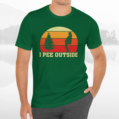I Pee Outside Funny Crude Humor Camping T-Shirt