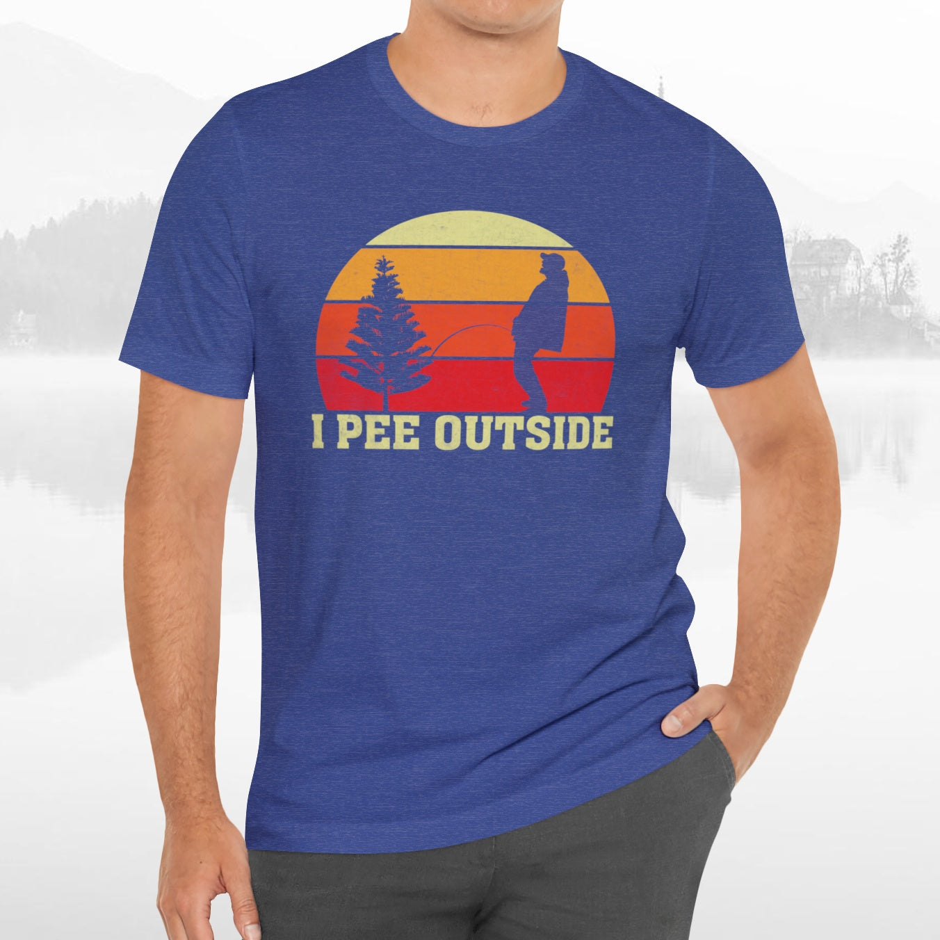 I Pee Outside Funny Crude Humor Camping T-Shirt