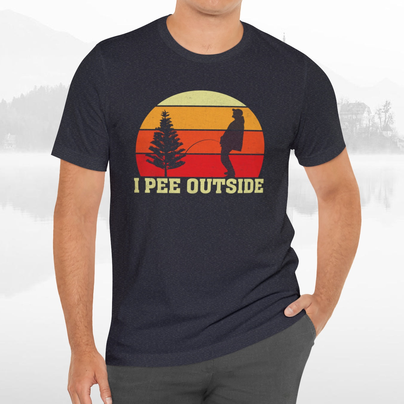I Pee Outside Funny Crude Humor Camping T-Shirt