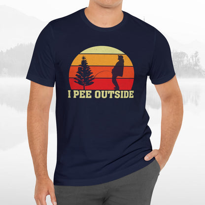 I Pee Outside Funny Crude Humor Camping T-Shirt