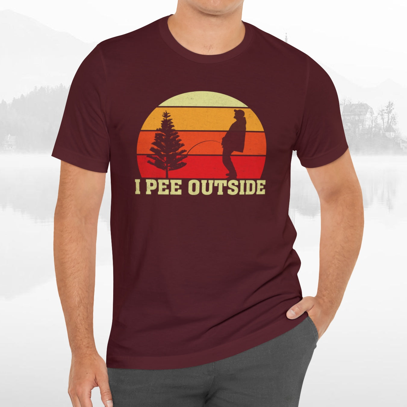 I Pee Outside Funny Crude Humor Camping T-Shirt