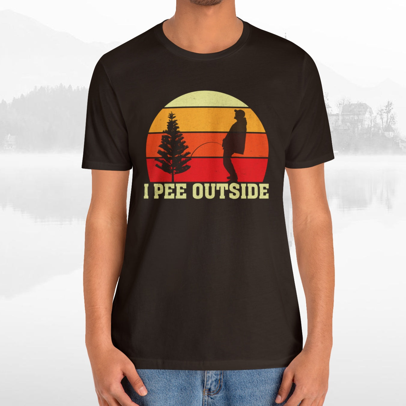 I Pee Outside Funny Crude Humor Camping T-Shirt