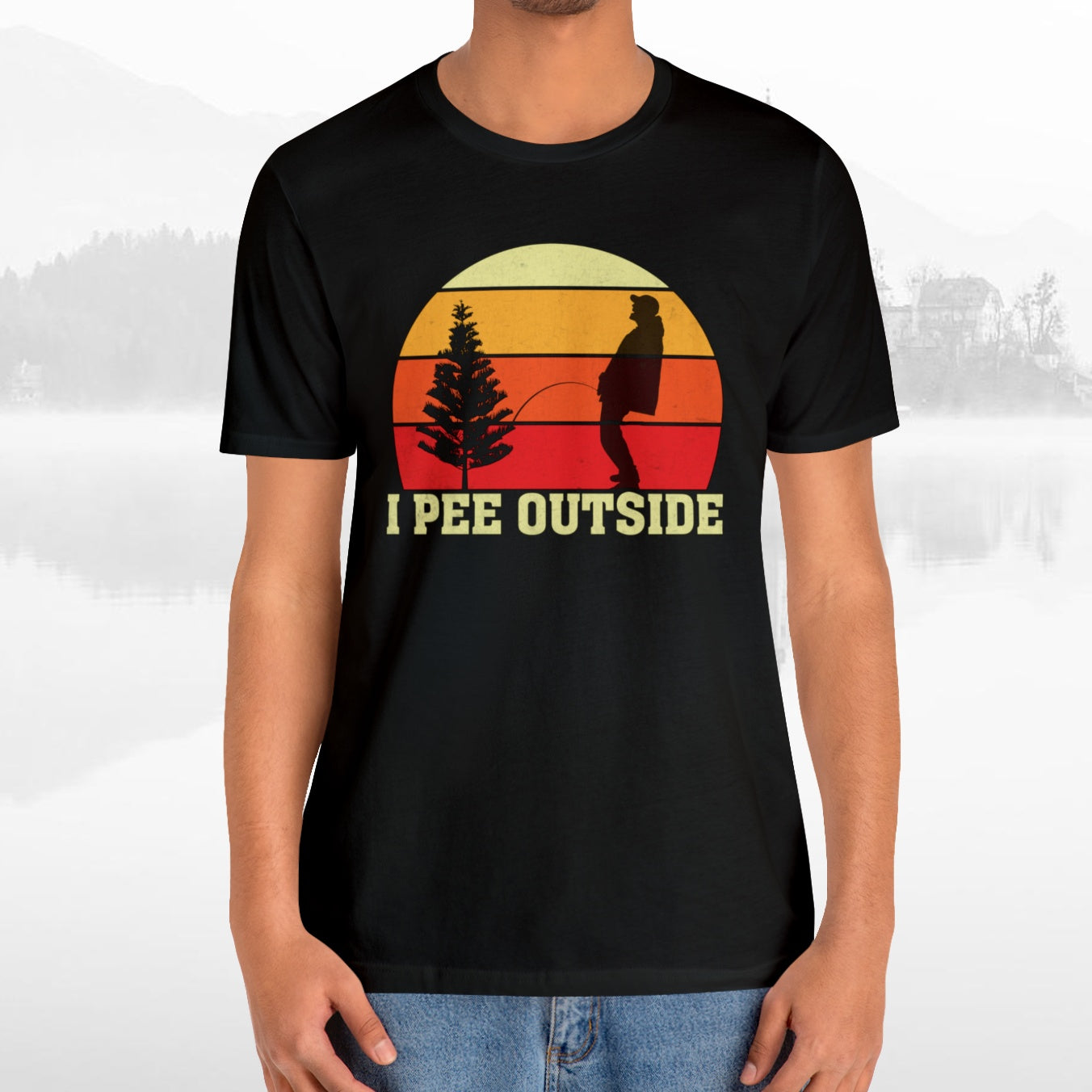 I Pee Outside Funny Crude Humor Camping T-Shirt