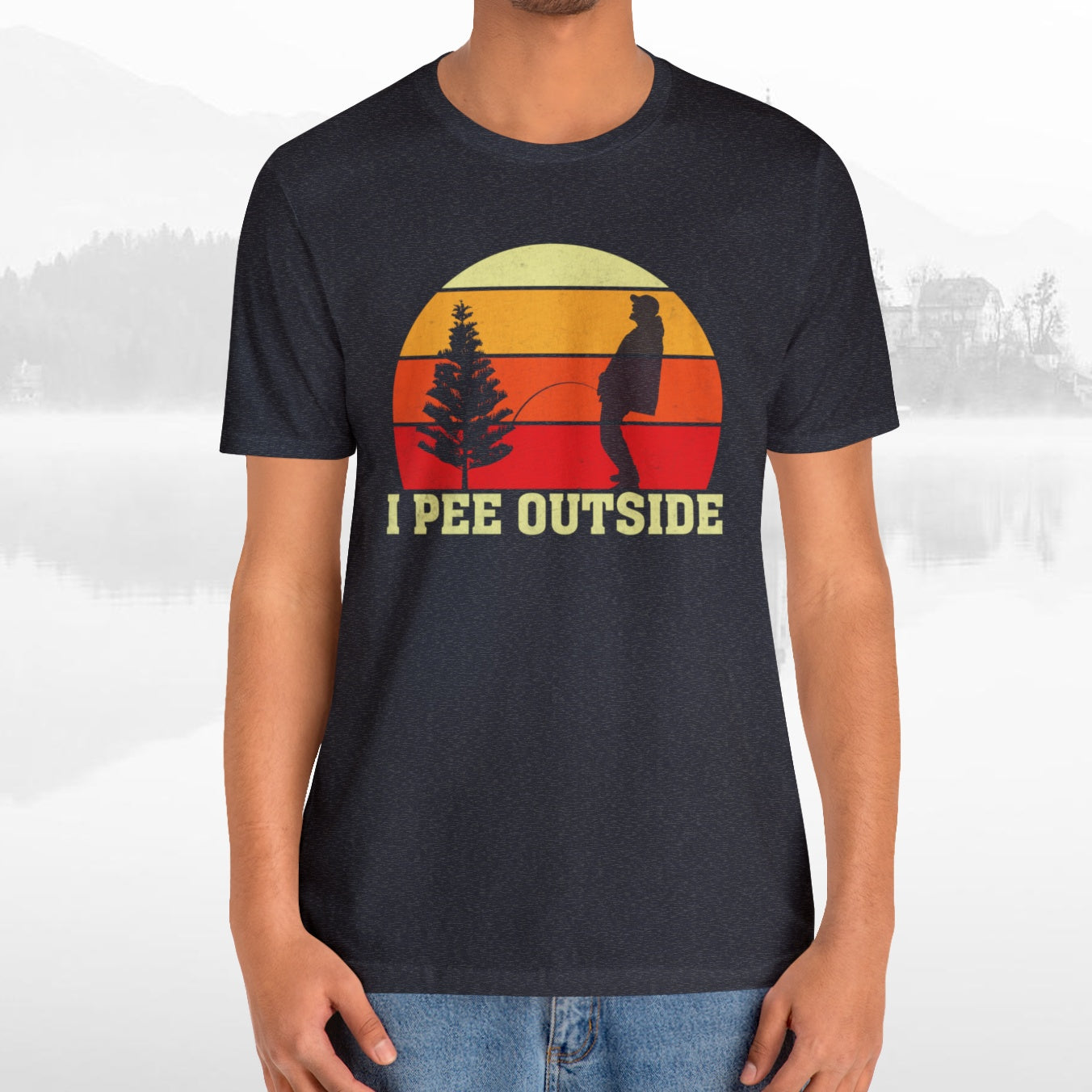 I Pee Outside Funny Crude Humor Camping T-Shirt