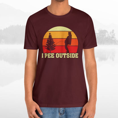 I Pee Outside Funny Crude Humor Camping T-Shirt