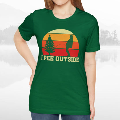 I Pee Outside Funny Crude Humor Camping T-Shirt