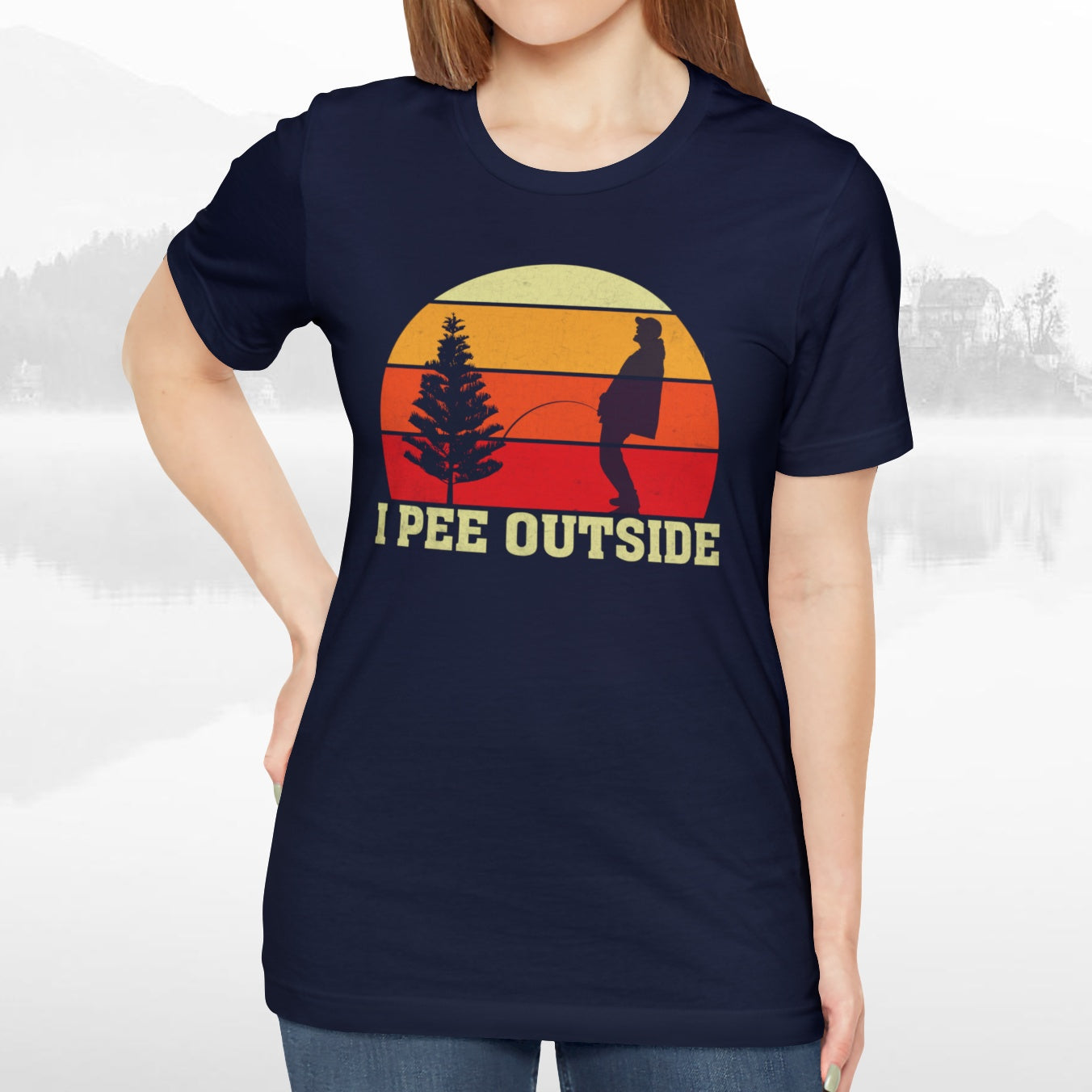 I Pee Outside Funny Crude Humor Camping T-Shirt