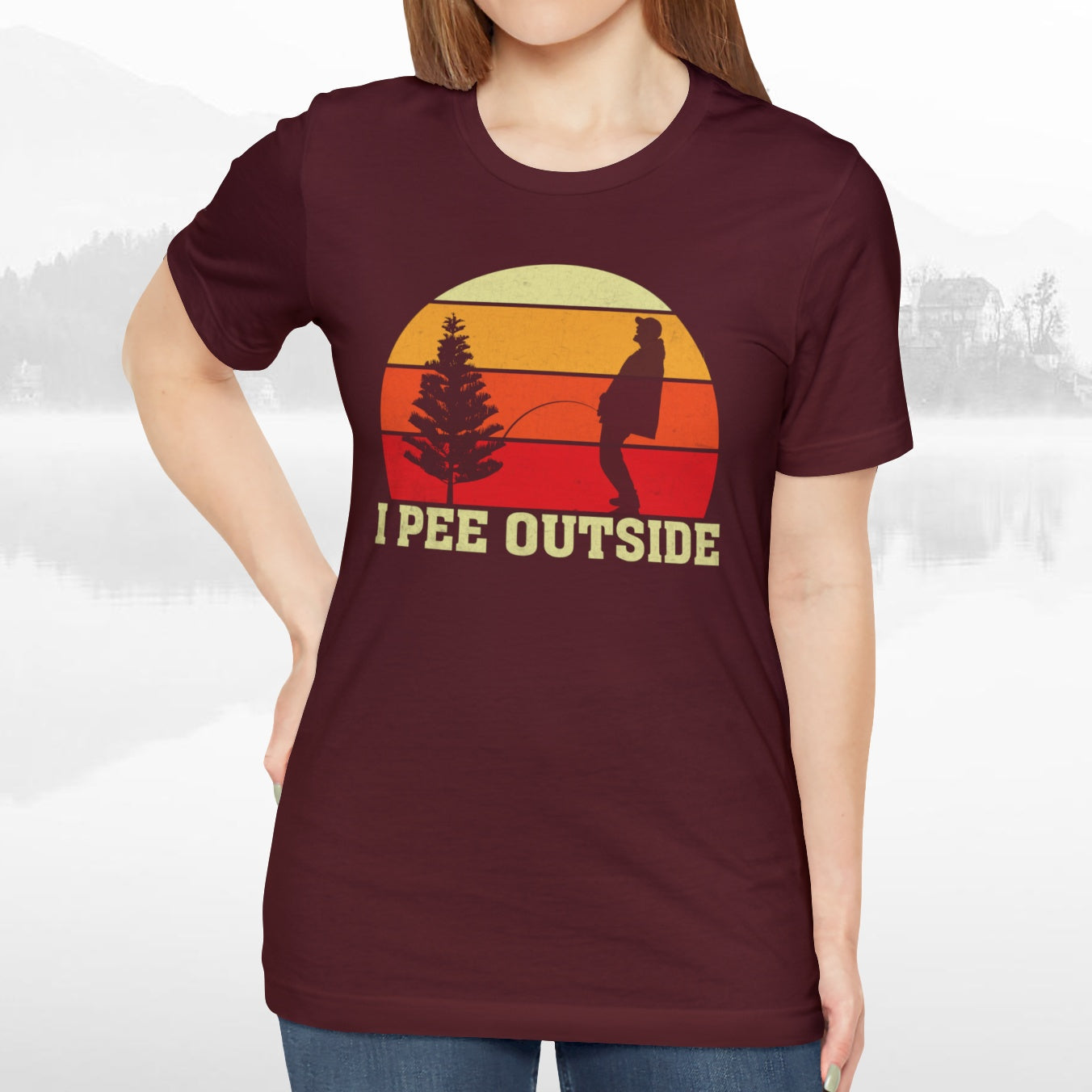 I Pee Outside Funny Crude Humor Camping T-Shirt
