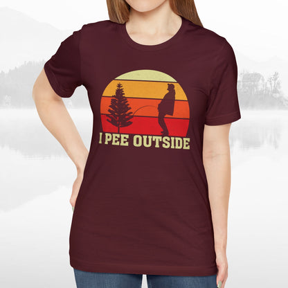 I Pee Outside Funny Crude Humor Camping T-Shirt