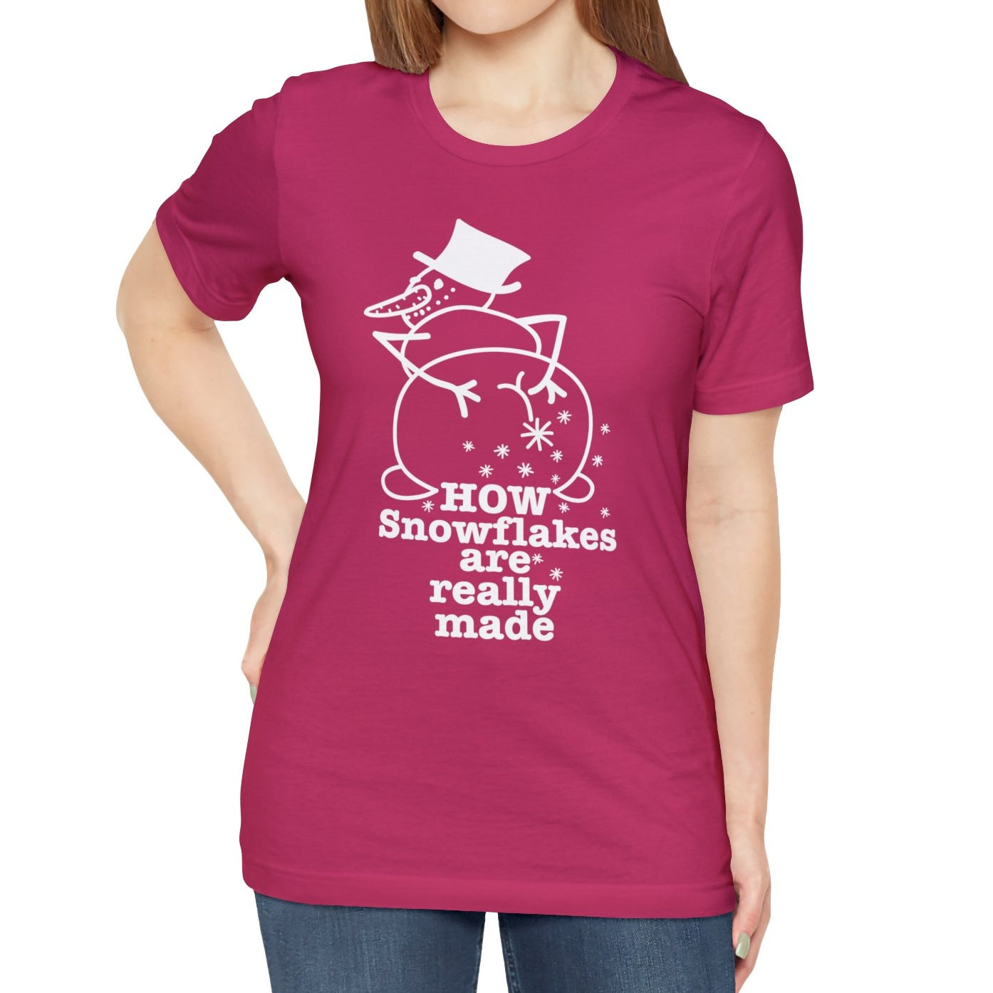 How Snowflakes Are Really Made Crude Humor Graphic T-shirt