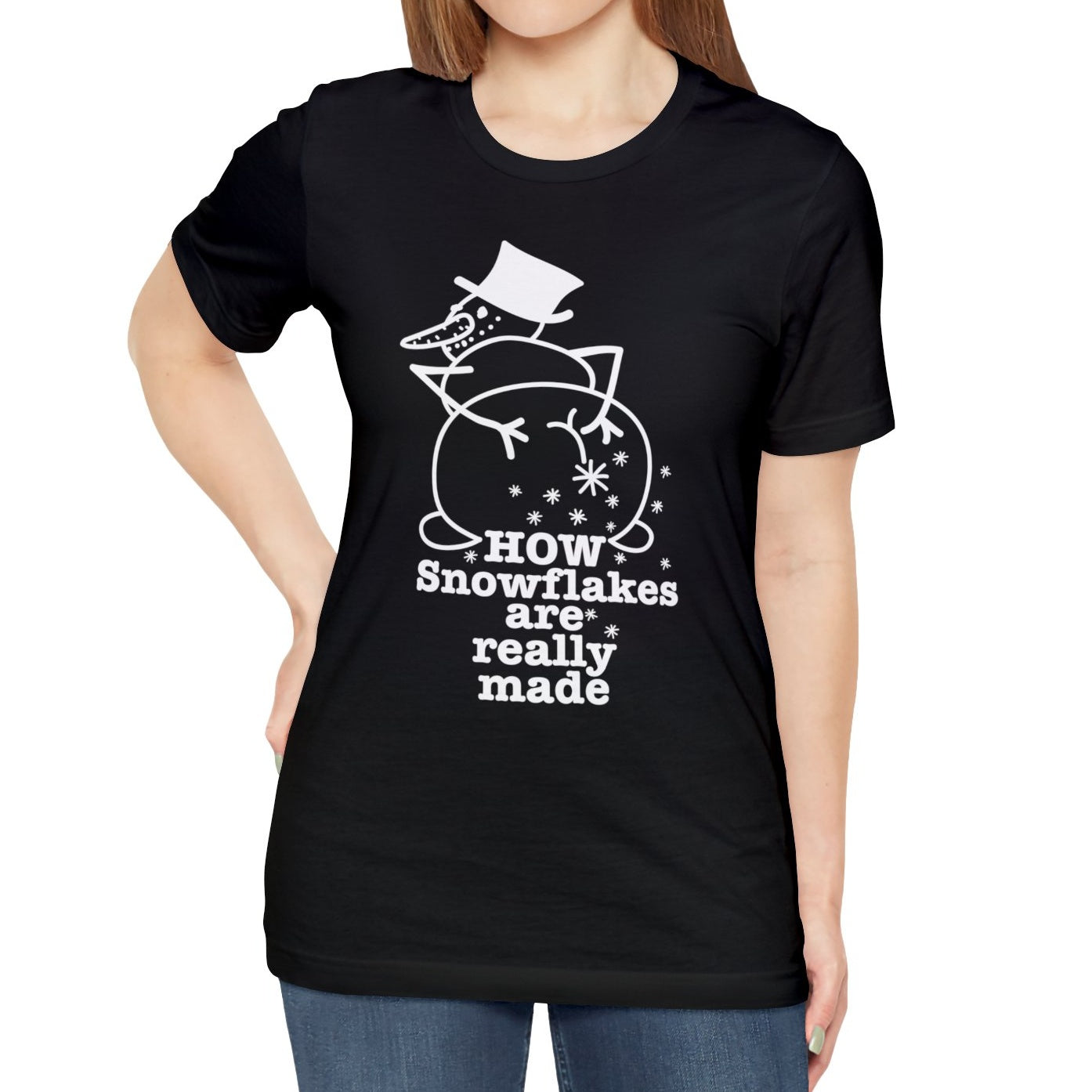 How Snowflakes Are Really Made Crude Humor Graphic T-shirt
