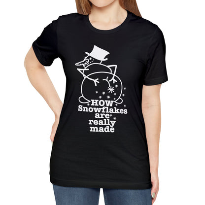 How Snowflakes Are Really Made Crude Humor Graphic T-shirt
