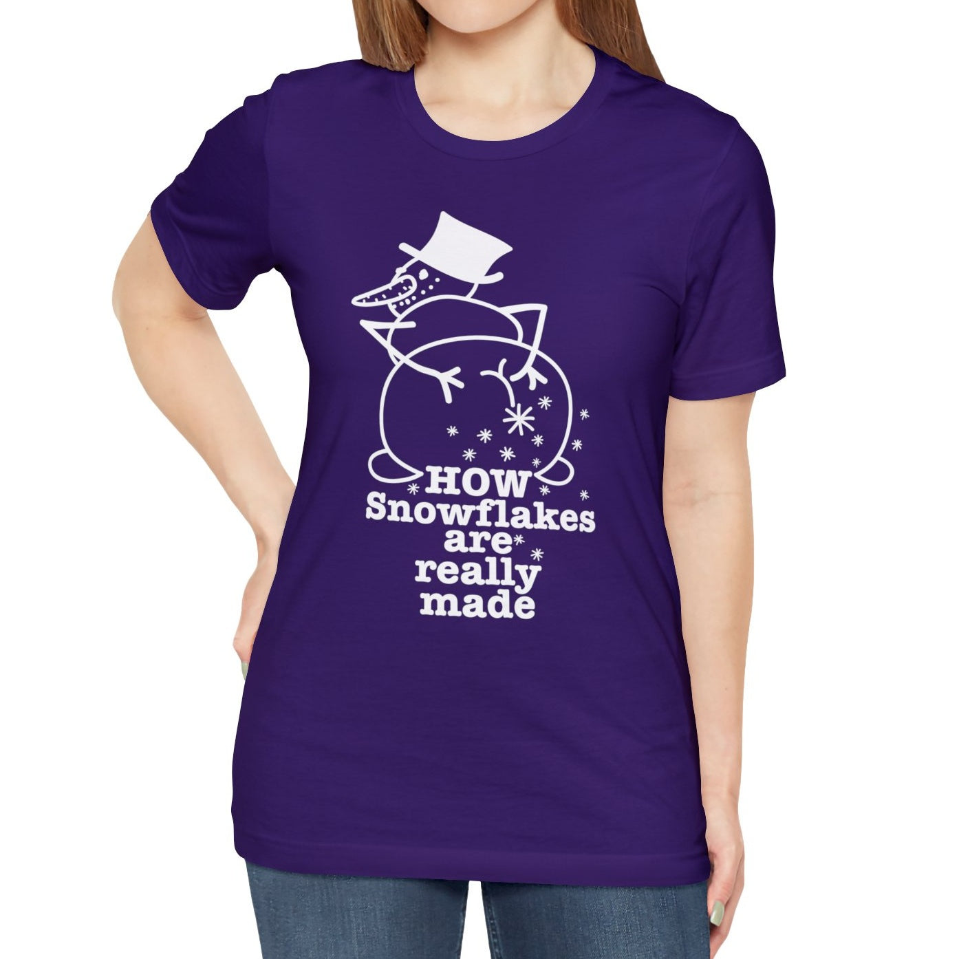 How Snowflakes Are Really Made Crude Humor Graphic T-shirt