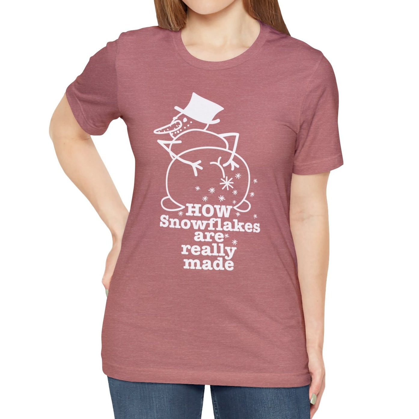How Snowflakes Are Really Made Crude Humor Graphic T-shirt