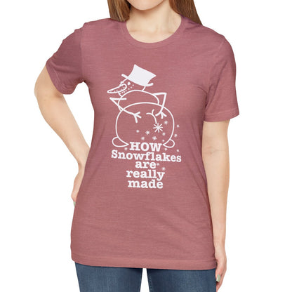 How Snowflakes Are Really Made Crude Humor Graphic T-shirt